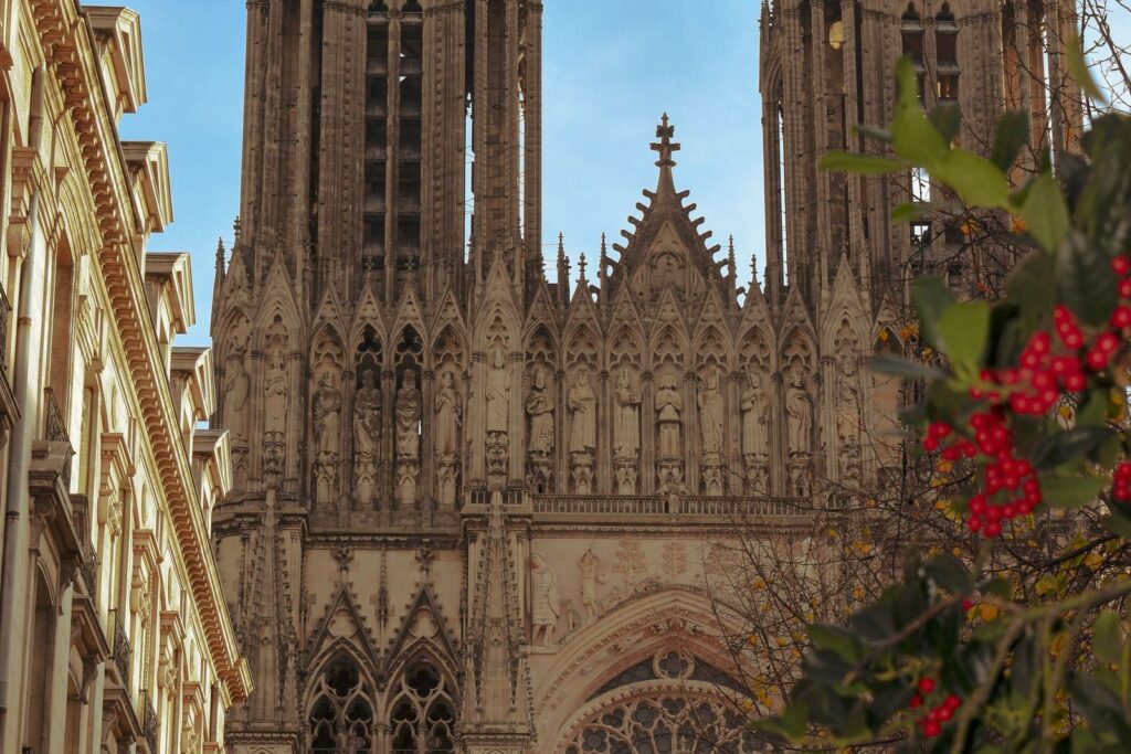La façade de la cathédrale de Reims